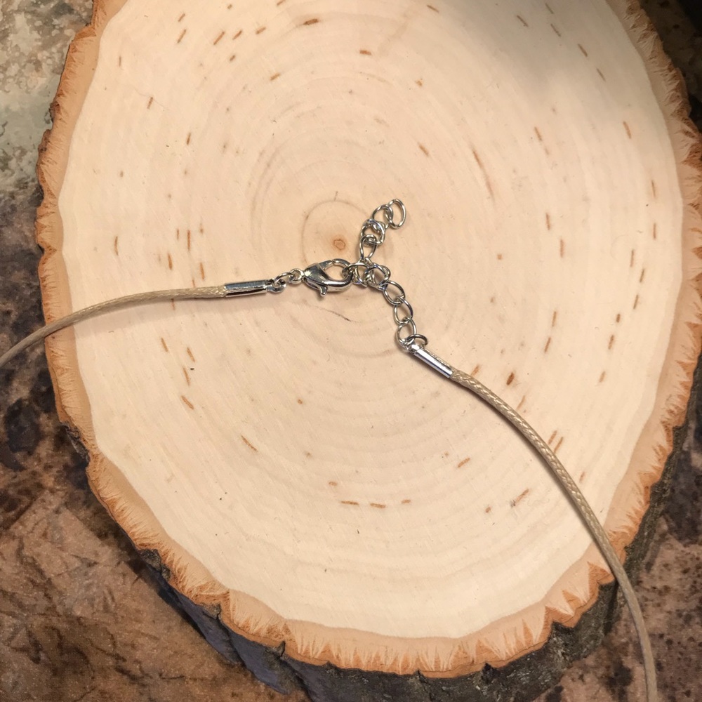 Handmade necklace aqua wire wrap NEW - Picture 8 of 8